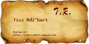Ticz Róbert névjegykártya