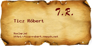Ticz Róbert névjegykártya