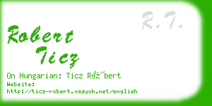 robert ticz business card